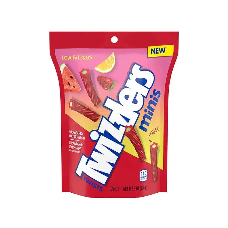 Twizzlers Minis Filled Licorice Twists Candy: 8-Ounce Bag
