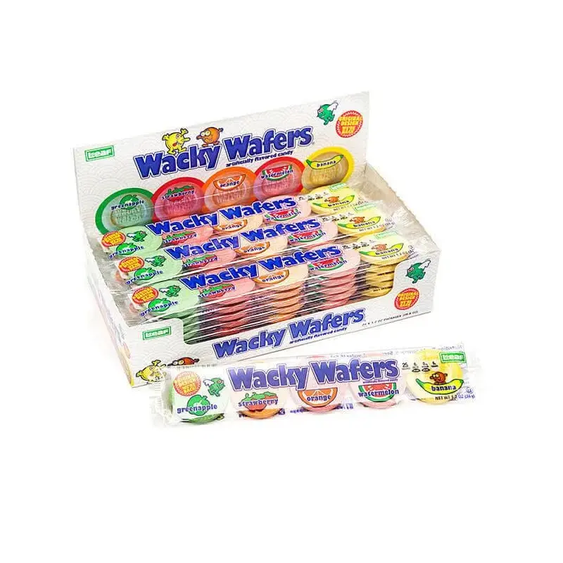 Wacky Wafers Candy 1.2-Ounce Packs: 24-Piece Box