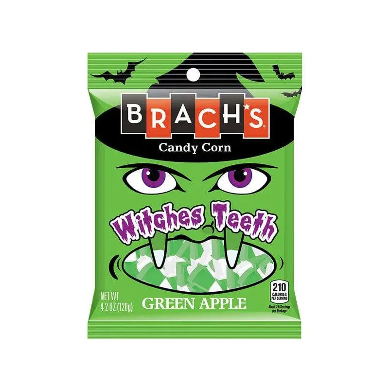 Brach's Witches Teeth Green Apple Candy Corn: 3LB Box