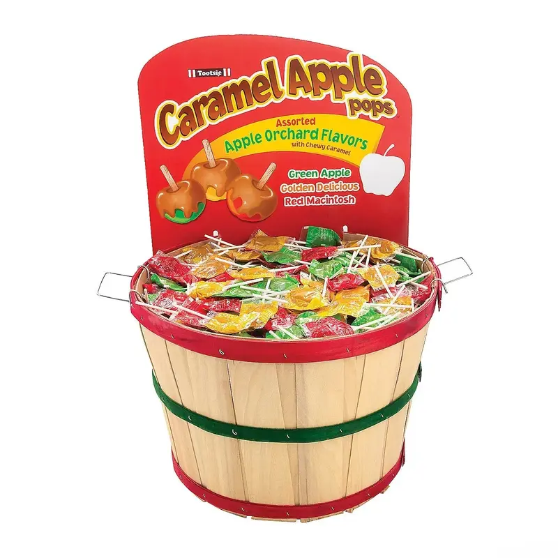 Caramel Apple Orchard Pops in Bulk: 1000-Piece Bushel Basket