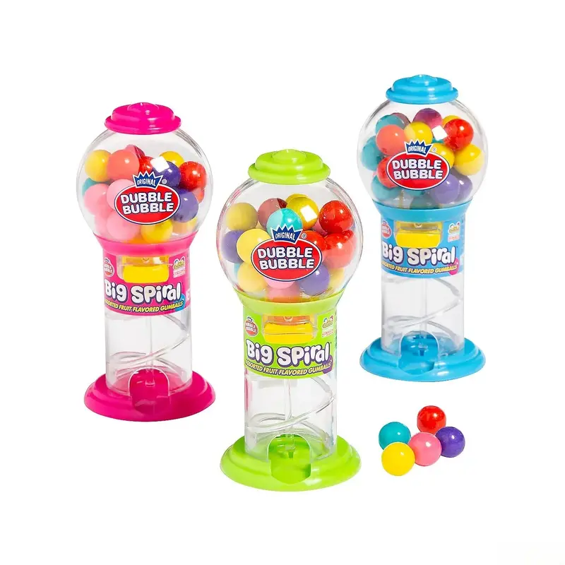 Dubble Bubble Gum Big Spiral Gumball Dispensers: 12-Piece Display