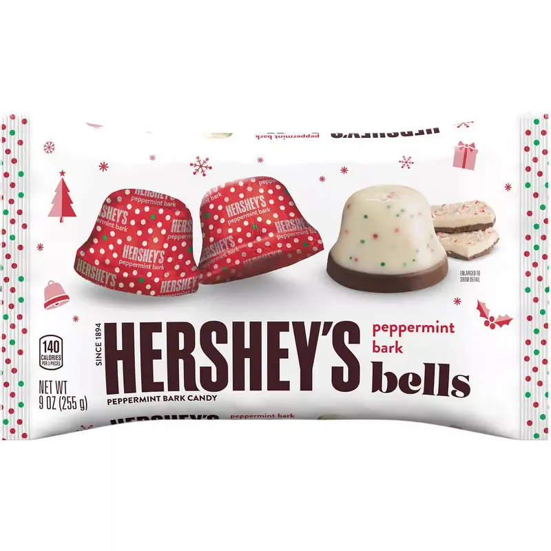 Hershey's Christmas Peppermint Bells Candy: 9-Ounce Bag