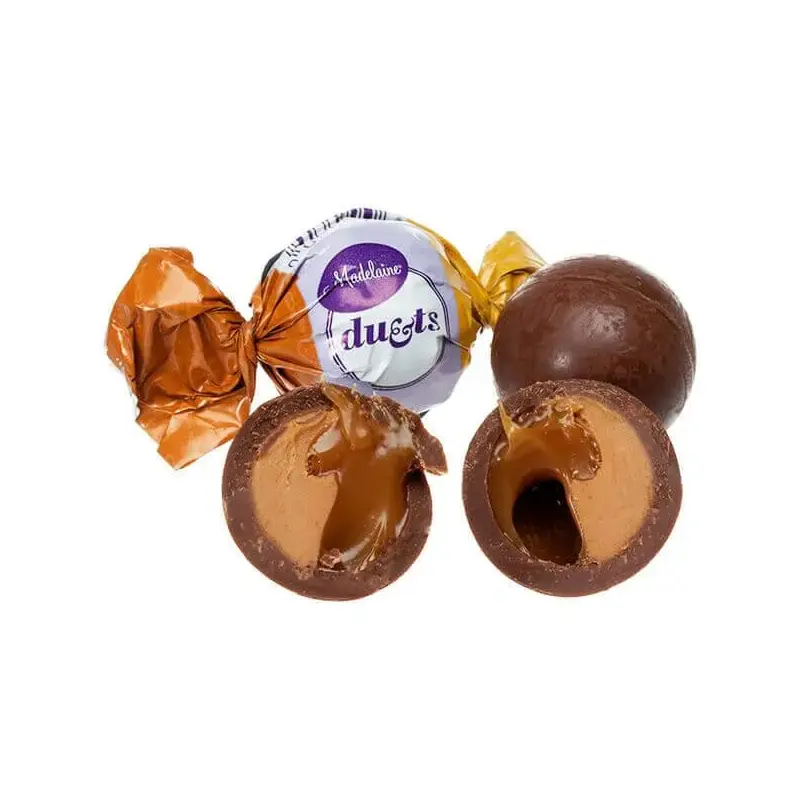 Madelaine Duets Peanut Butter & Caramel Filled Chocolate Truffles: 48-Piece Box