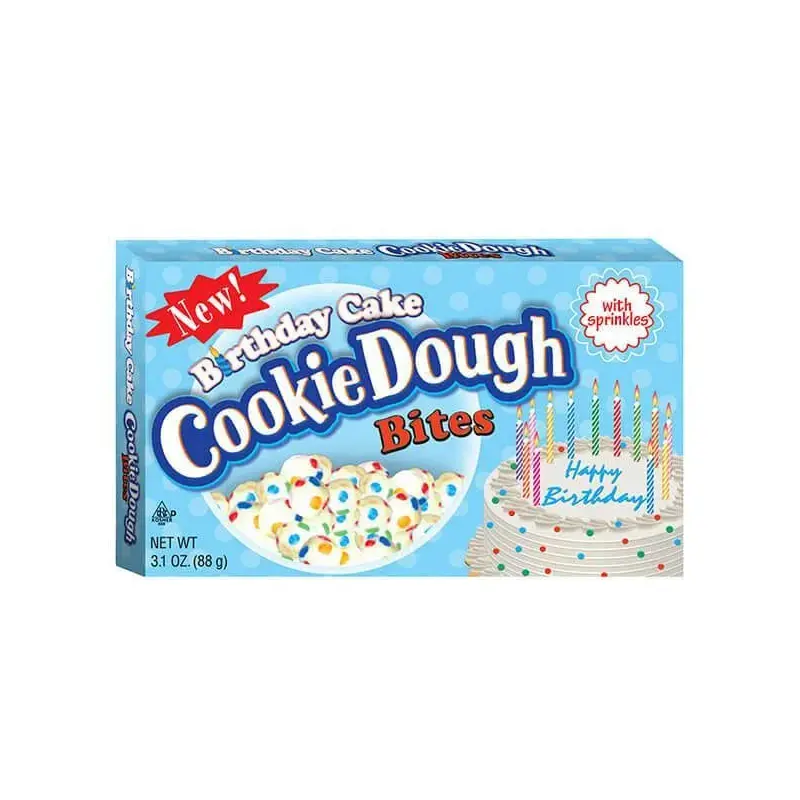 Birthday Cake Cookie Dough Bites Candy Theater Size Packs: 12-Piece Box