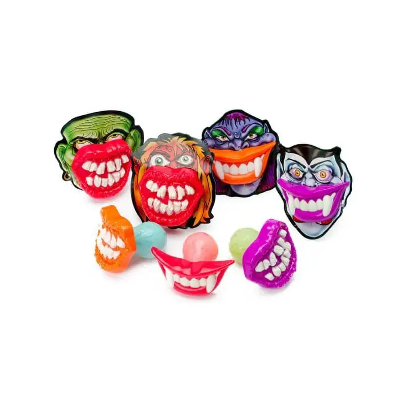 Flix Candy Spooky Lip Pops Candy Packs: 24-Piece Display