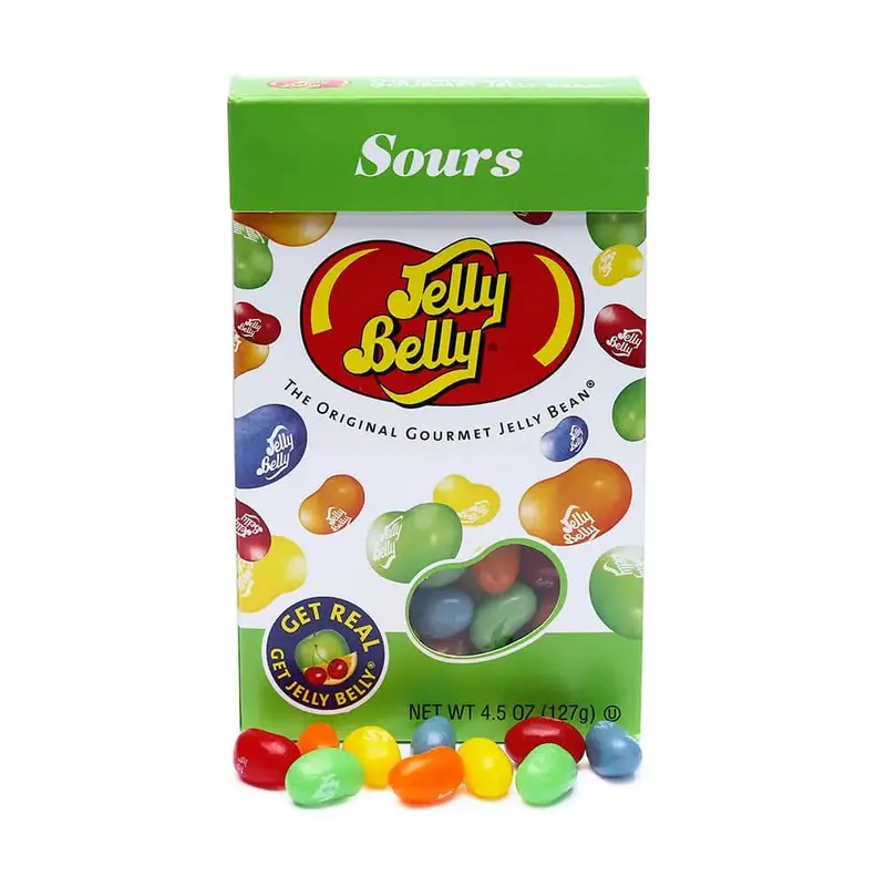 Jelly Belly Candy Sours Jelly Beans 4.5-Ounce Boxes: 12-Piece Case