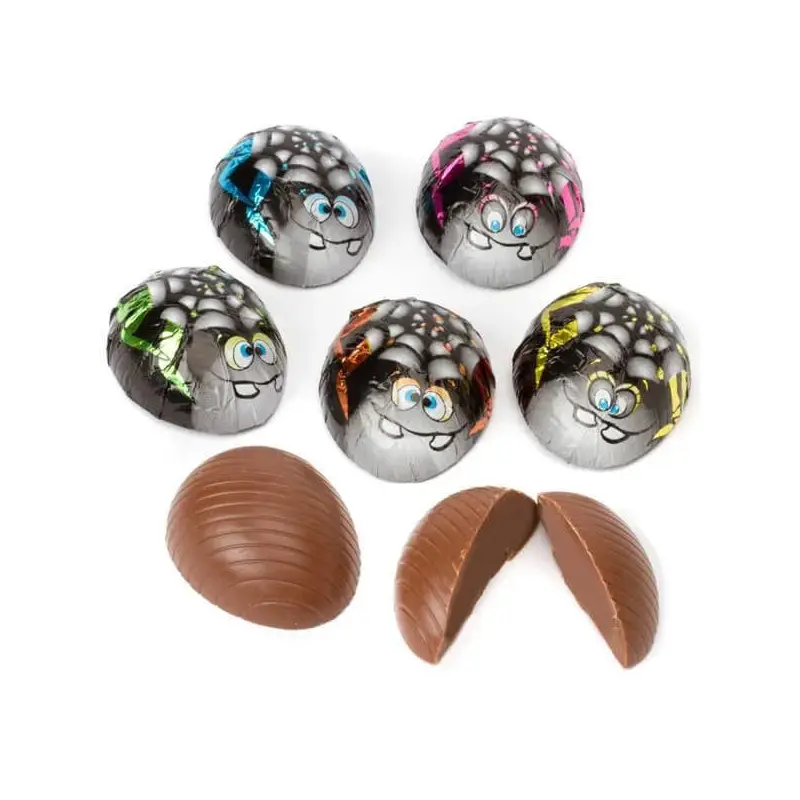 Madelaine Foiled Milk Chocolate Spooky Spiders: 60-Piece Display