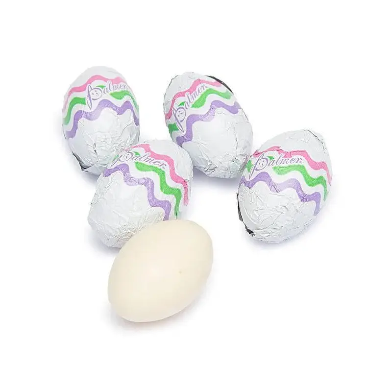 Palmer Foiled White Chocolate Easter Eggs: 5LB Bag