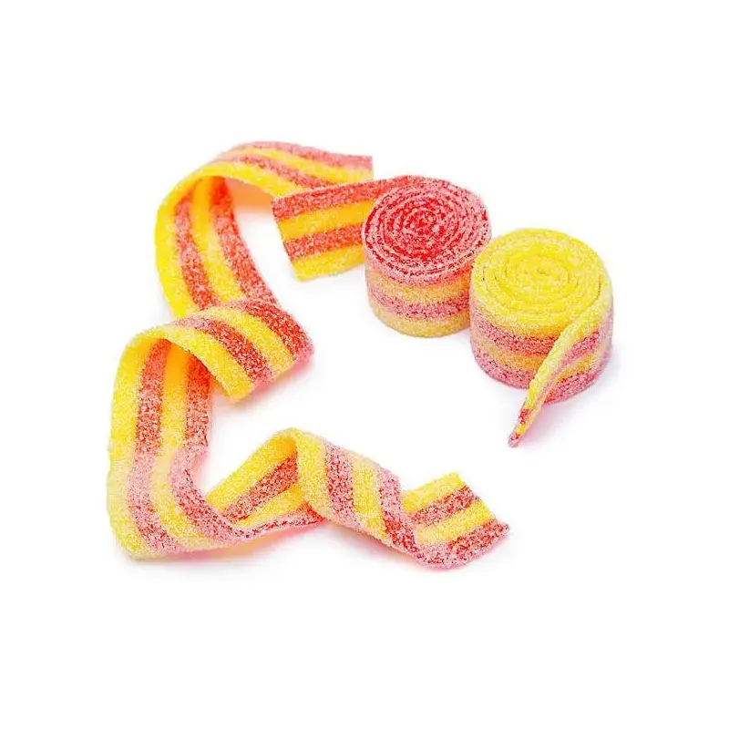 Sour Power Belts Candy - Strawberry-Banana: 20LB Bag