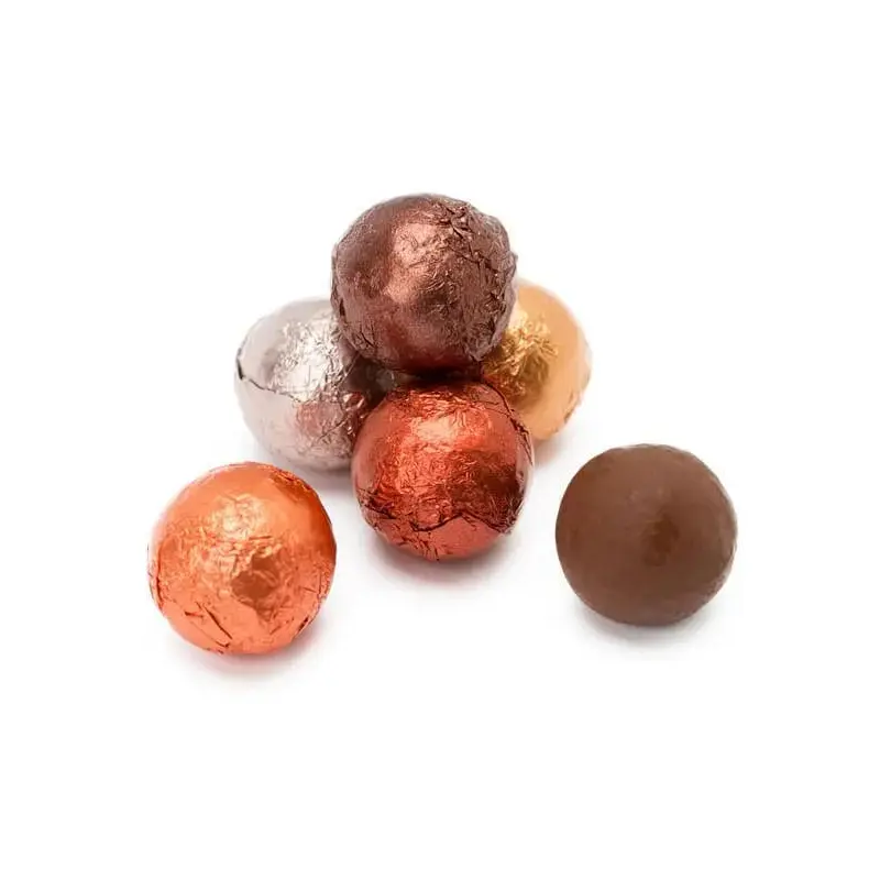 Thompson Autumn Colors Foiled Milk Chocolate Balls: 5LB Bag