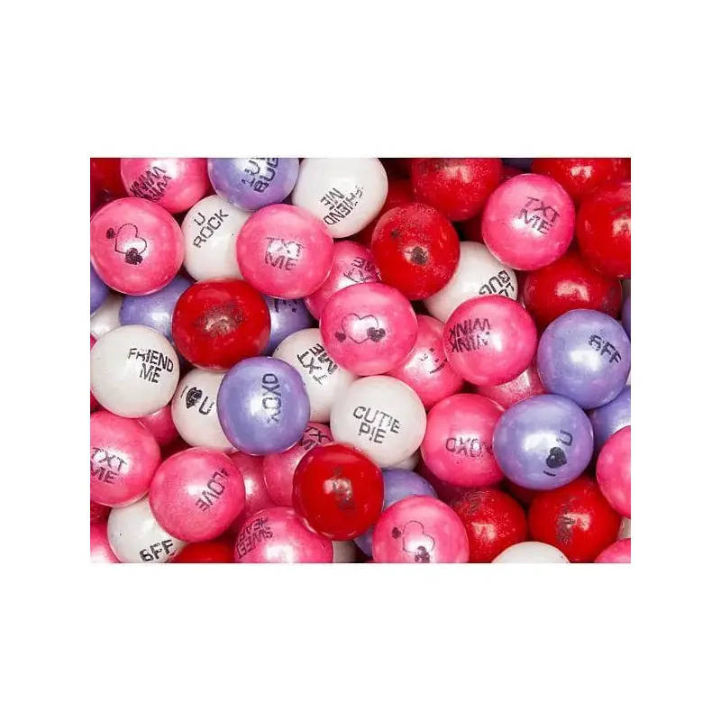 Valentine Conversation 1/2-Inch Gumballs: 2LB Bag