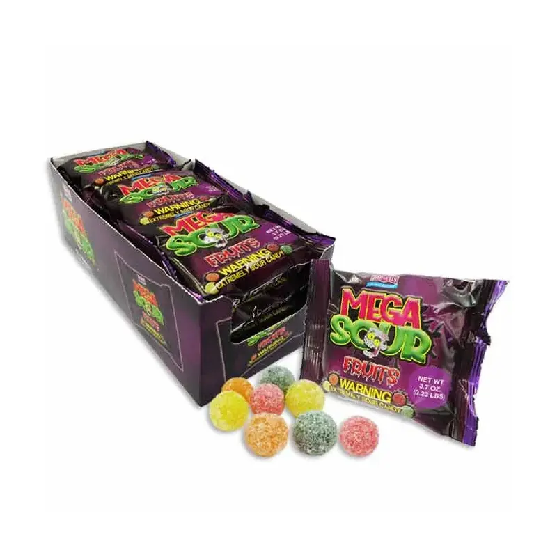 Barnetts Mega Sour Fruits - Assorted: 12-Piece Box