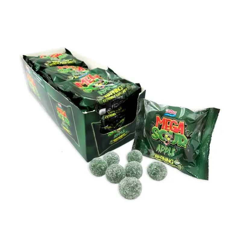 Barnetts Mega Sour Fruits - Green Apple: 12-Piece Box