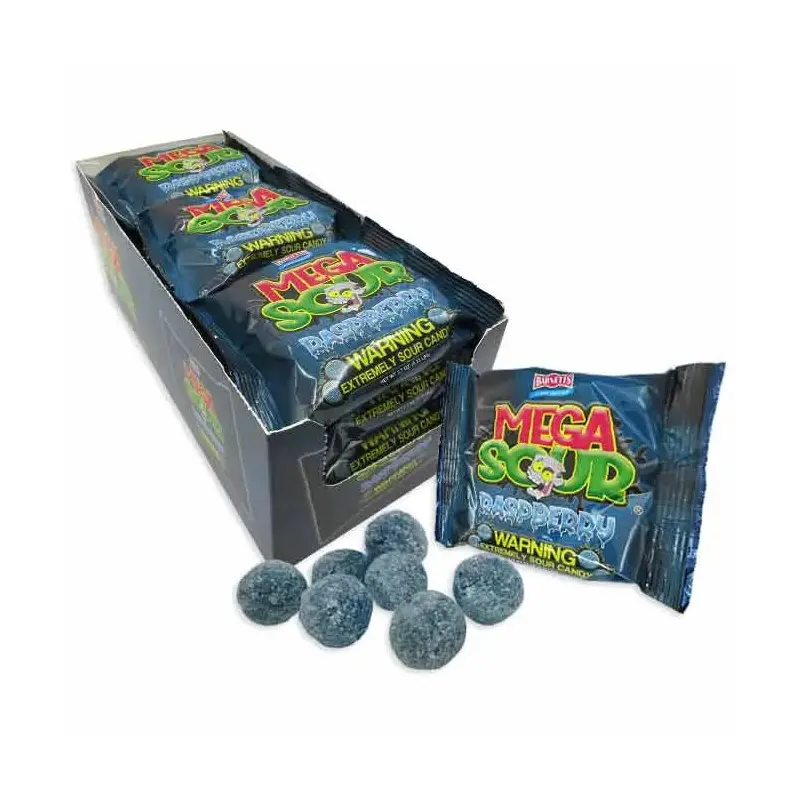 Barnetts Mega Sour Fruits - Raspberry: 12-Piece Box