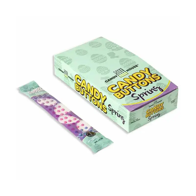 Candy Buttons Strips - Easter: 24-Piece Display