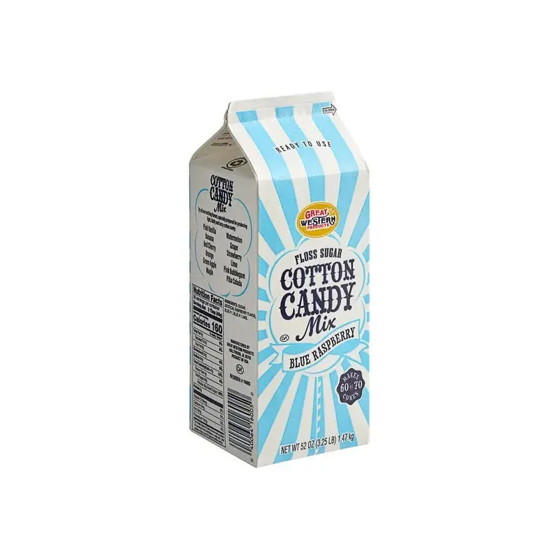 Cotton Candy Floss Sugar - Blue Raspberry: Half Gallon Carton