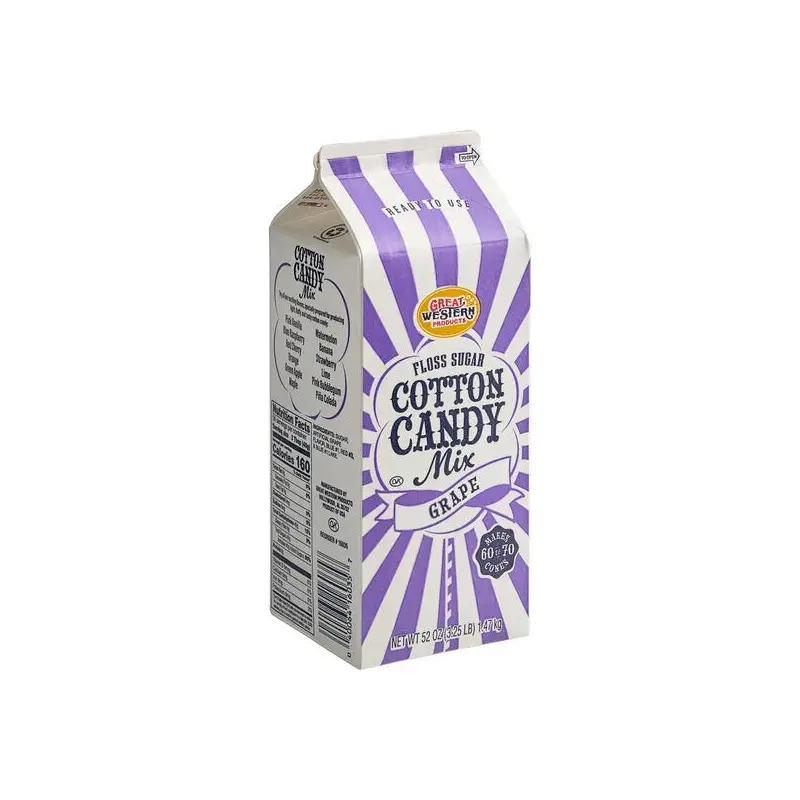 Cotton Candy Floss Sugar - Grape: Half Gallon Carton
