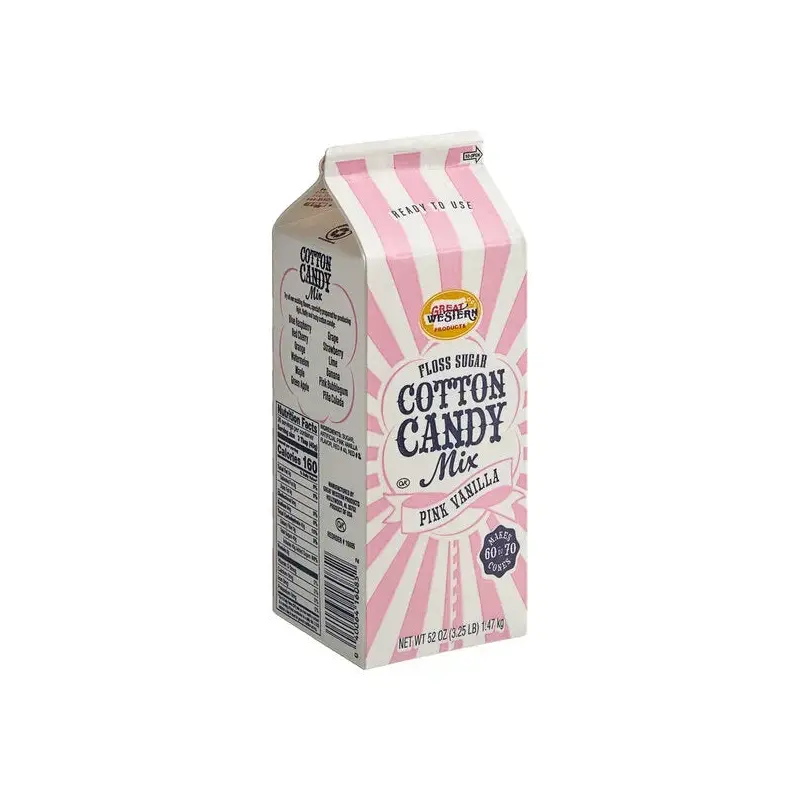 Cotton Candy Floss Sugar - Pink Vanilla: Half Gallon Carton