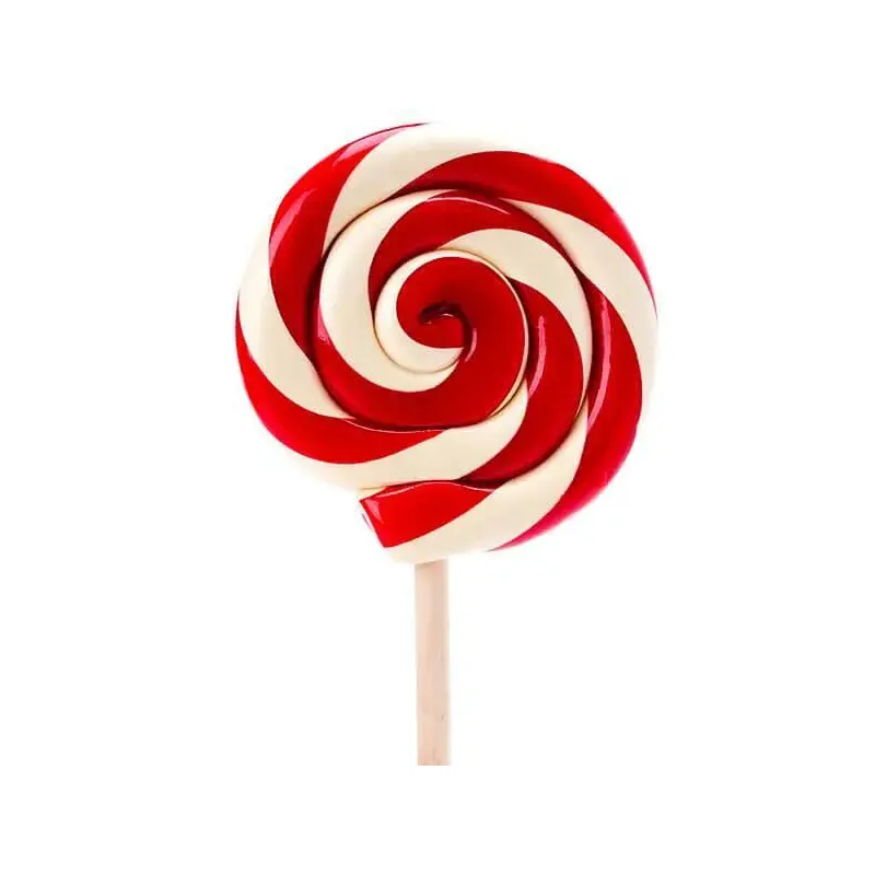 Giant 10-Ounce Red & White Swirl Lollipop in Gift Box