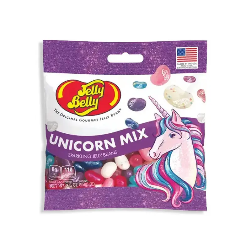 Jelly Belly Sparkling Unicorn Mix Peg Bags: 12-Piece Case
