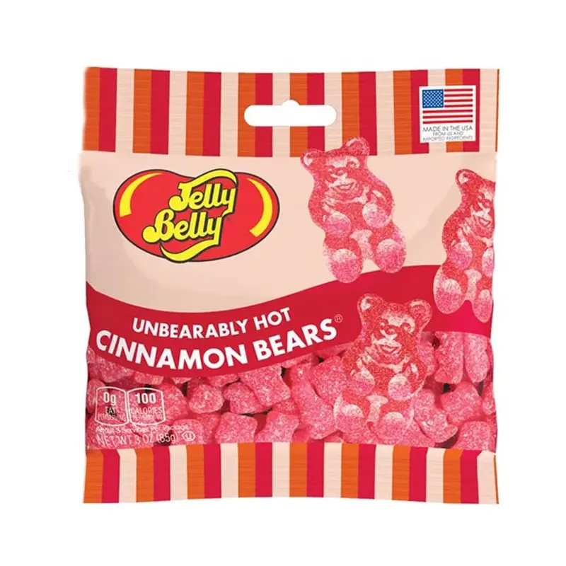 Jelly Belly UnBEARably Hot Cinnamon Bears Peg Bags: 12-Piece Case