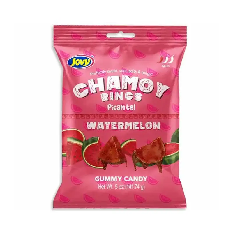 Jovy Chamoy Spicy Watermelon Rings Peg Bags: 12-Piece Case