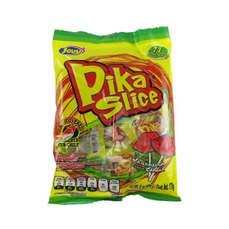 Jovy Pika Slice Watermelon Chili Lollipop Peg Bags: 24-Piece Case