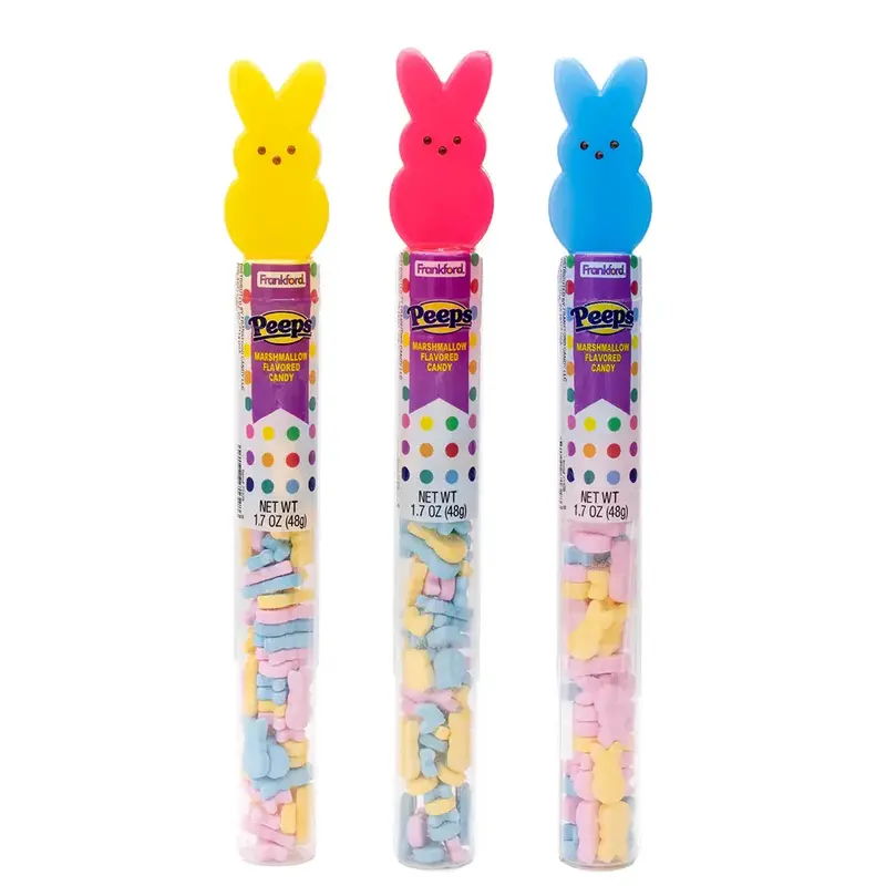 Peeps Bunny Topper Candy Tubes: 12-Piece Display