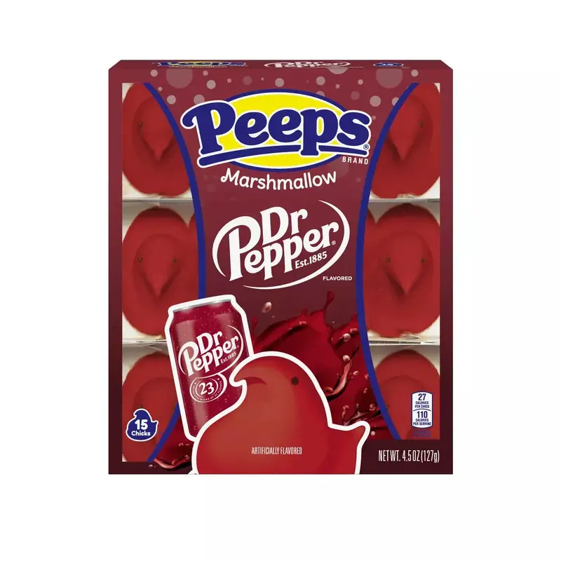Peeps Marshmallow Chicks Candy - Dr Pepper: 15-Piece Pack