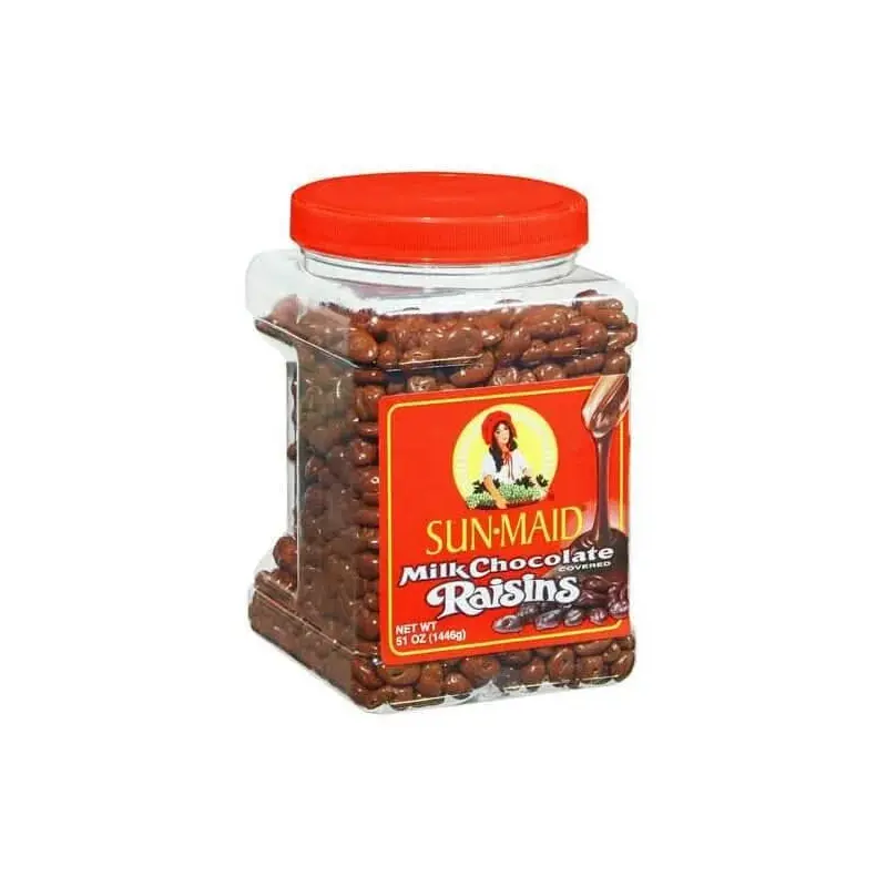 SunMaid Chocolate Covered Raisins Candy: 48-Ounce Tub