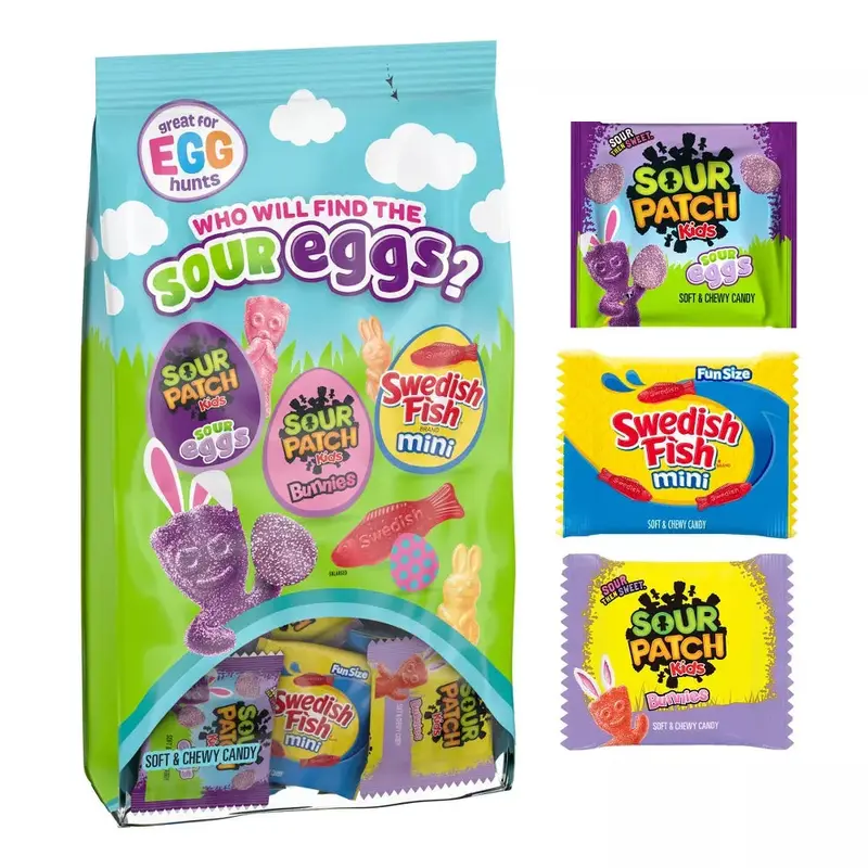 Swedish Fish & Sour Patch Easter Egg Hunt Variety Treats: 80-Piece Bag