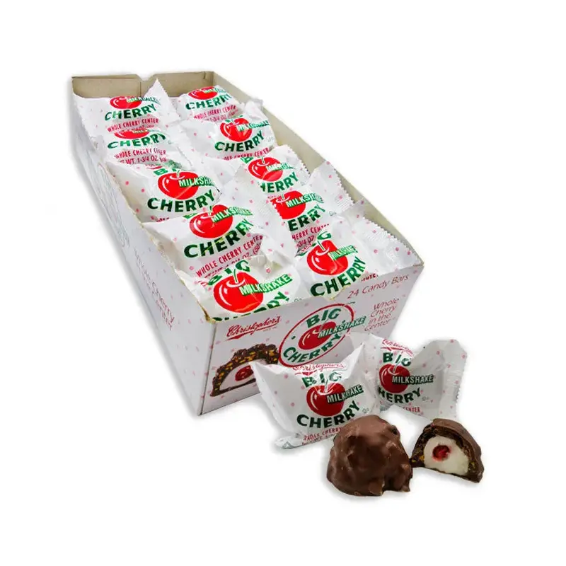 Big Cherry Milkshake Candy Bars: 24-Piece Box