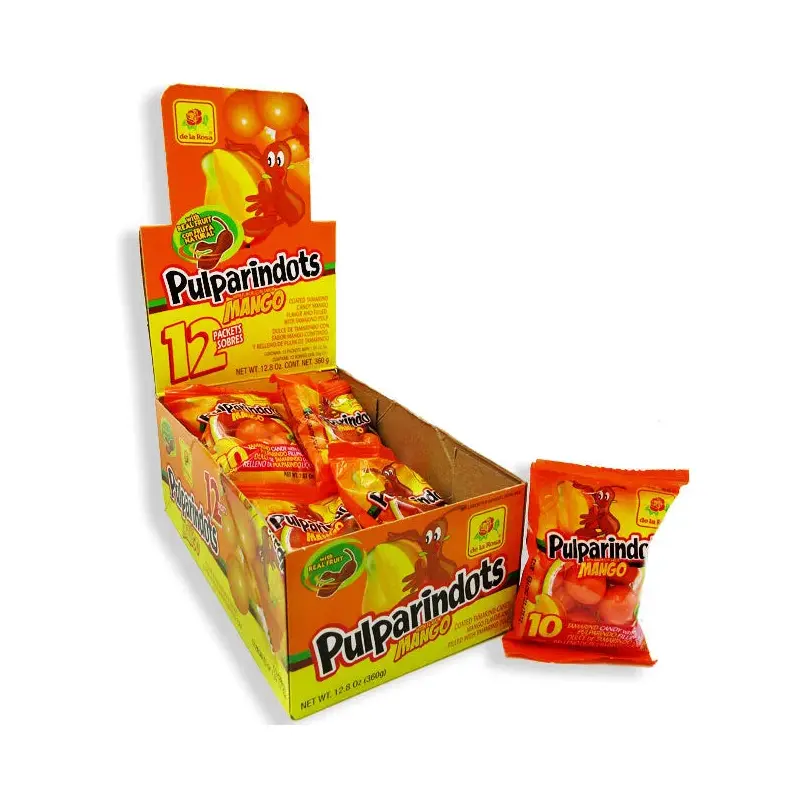 De La Rosa Pulparin Dots Candy Packs - Mango: 12-Piece Box