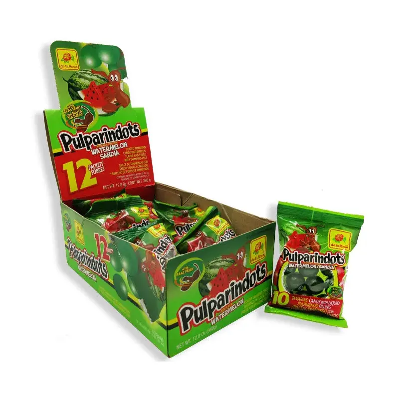 De La Rosa Pulparin Dots Candy Packs - Watermelon: 12-Piece Box