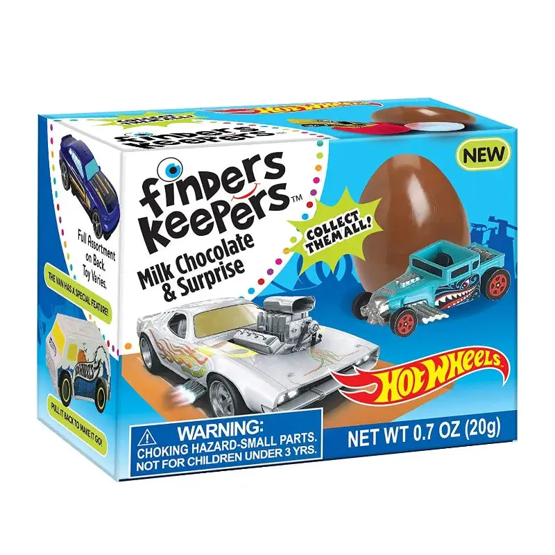 Finders Keepers Hot Wheels Milk Chocolate Egg: 6-Piece Box