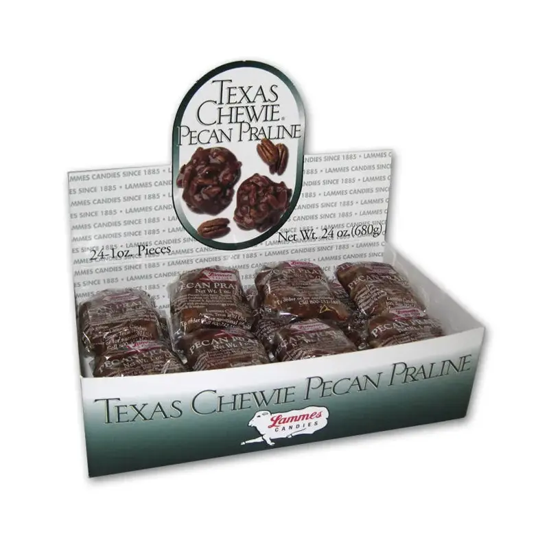 Lammes Texas Chewie Pecan Praline: 24-Piece Display