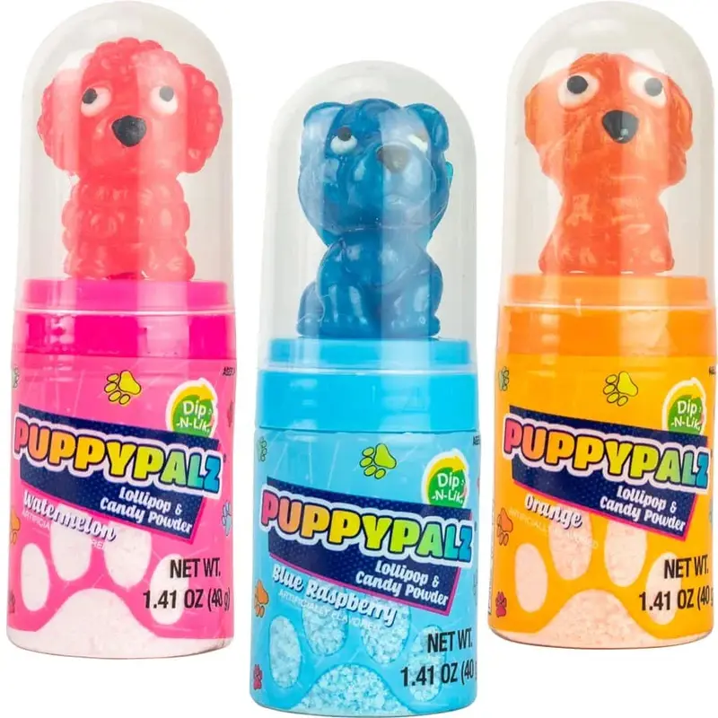 Puppy Palz Dip-N-Lik Lollipop Candy: 12-Piece Display