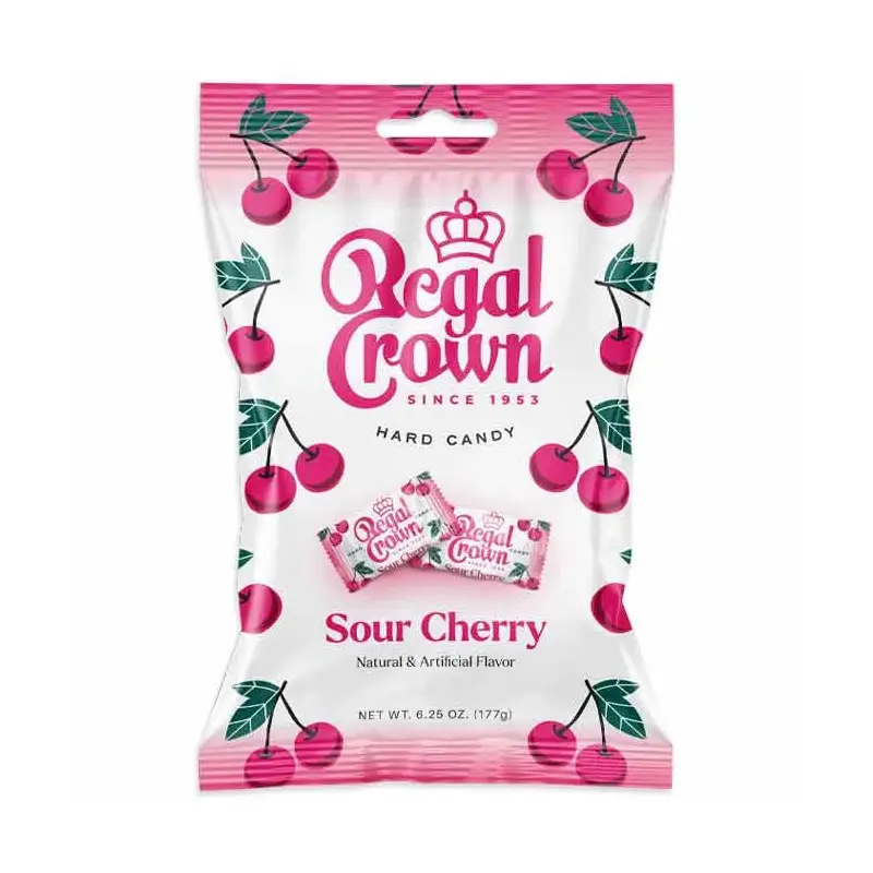 Regal Crown Sour Cherry Hard Candy: 12-Piece Case