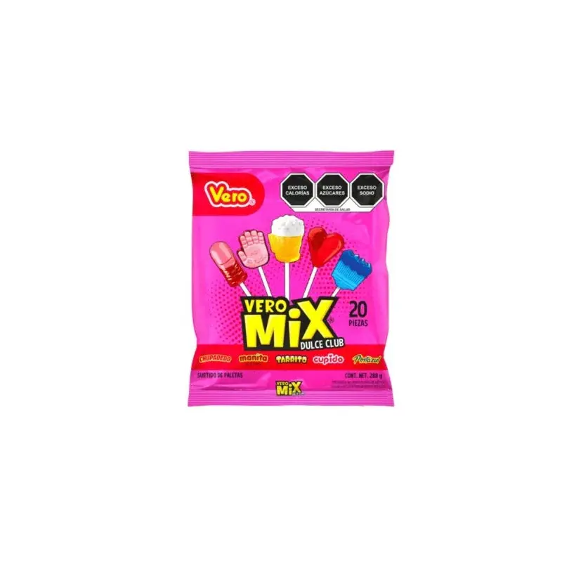 Vero Mix Assorted Dulce Club Lollipops: 20-Piece Bag