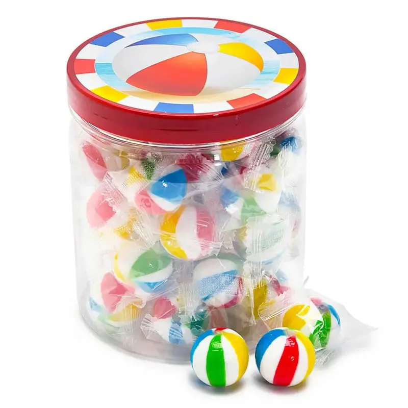 YumJunkie Sassy Spheres Jumbo Beach Balls Hard Candy: 35-Piece Jar