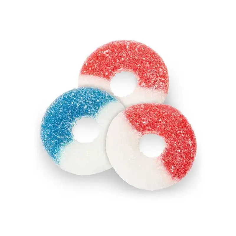 Albanese Freedom Rings Red, White & Blue Gummy Rings: 4.5LB Bag
