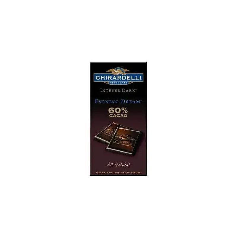Ghirardelli Intense Dark Chocolate 3.5-Ounce Bars - 60% Evening Dream: 12-Piece Caddy