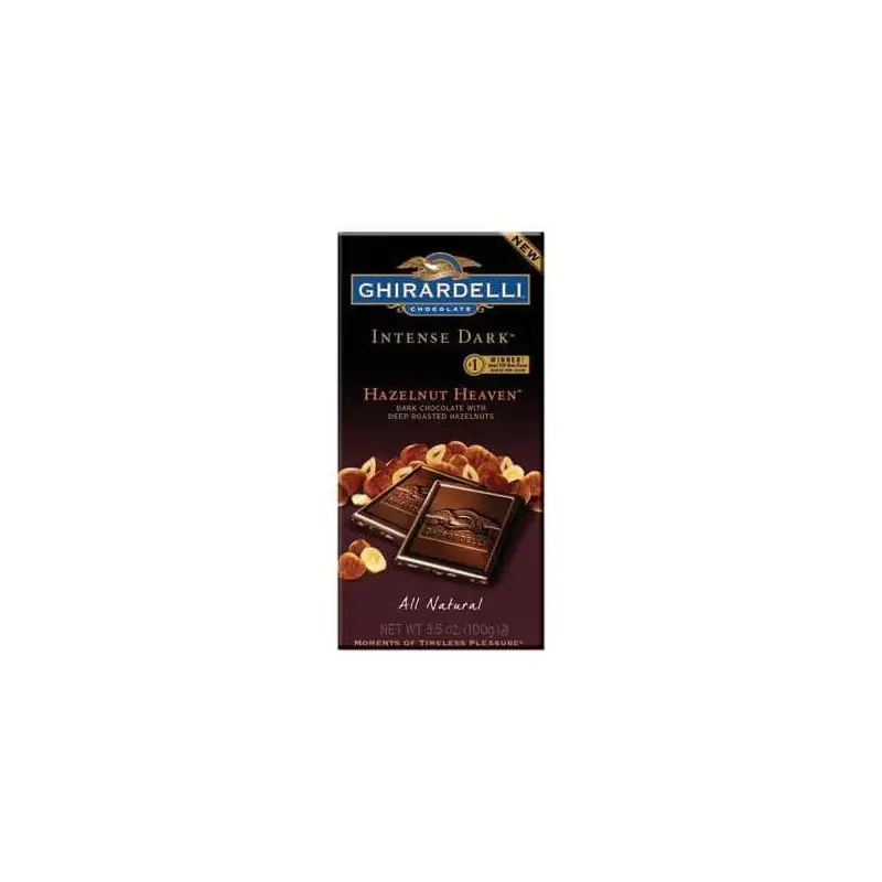 Ghirardelli Intense Dark Chocolate 3.5-Ounce Bars - Hazelnut Heaven: 12-Piece Caddy