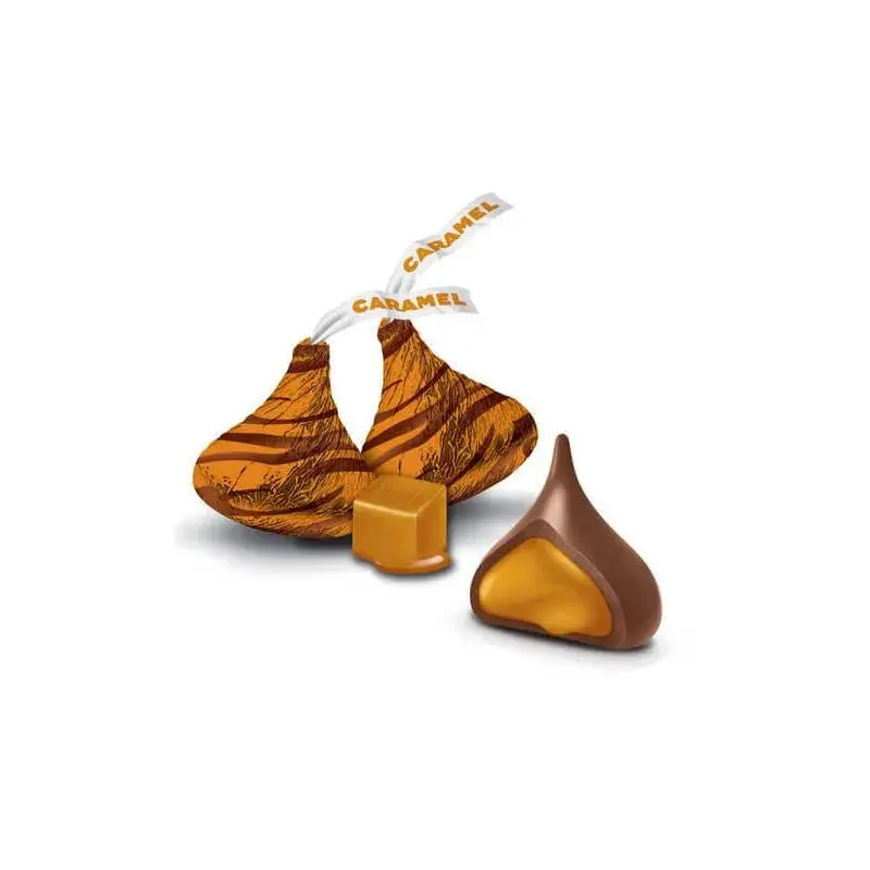 Hershey's Kisses Milk Chocolates with Caramel Filling: 100-Piece Bag
