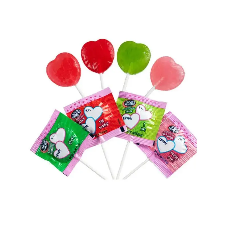 Jolly Rancher Heart Shaped Lollipops: 20-Piece Bag