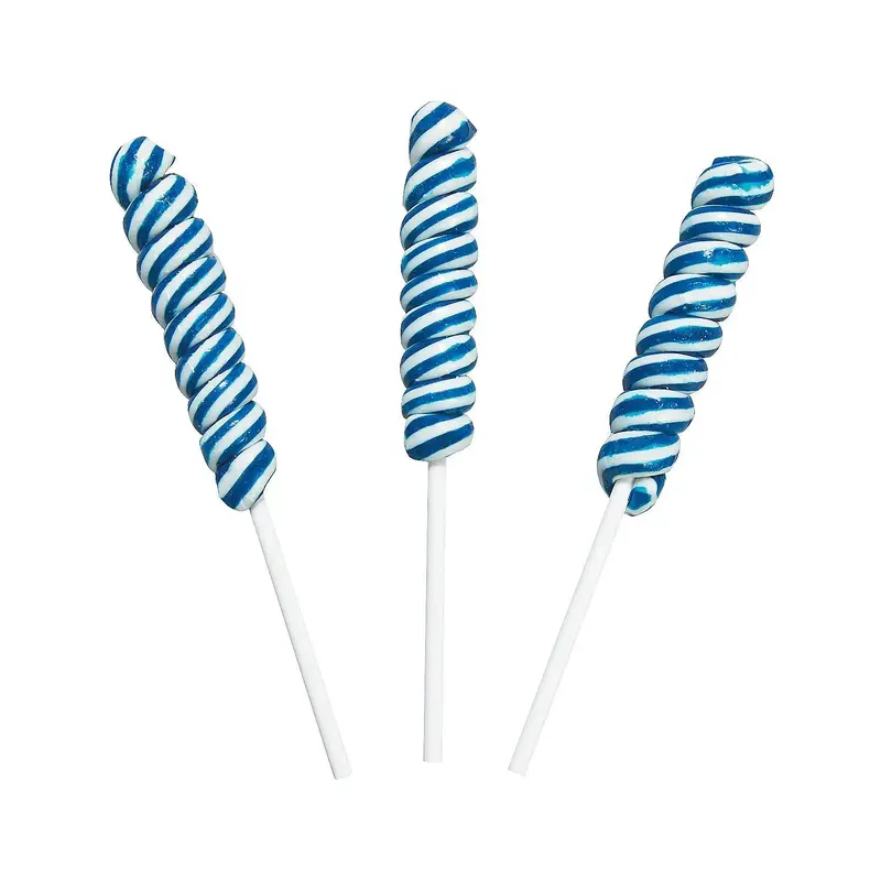 Mini Blue Twisty Pops - Blue Raspberry: 24-Piece Bag