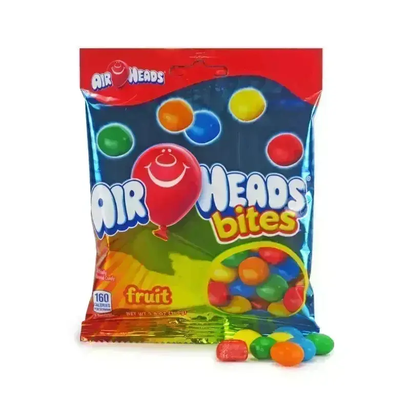 AirHeads Bites Candy - Fruit Peg Bags: 12-Piece Case