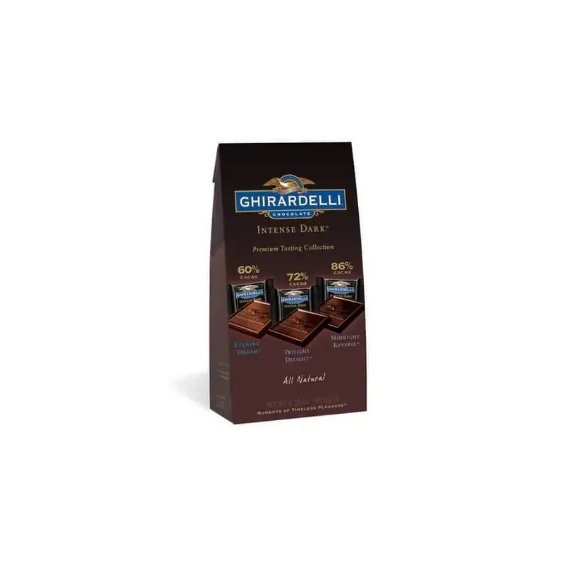 Ghirardelli Assorted Intense Dark Chocolate Squares 6-Ounce Bags: 6-Piece Case