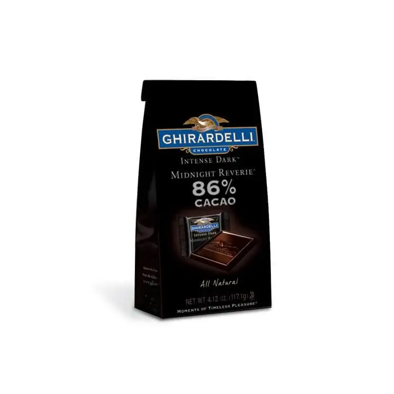 Ghirardelli Intense Dark Chocolate Midnight Reverie Squares 4-Ounce Bags: 6-Piece Box