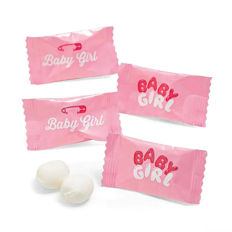 It's a Girl Pink Wrapped Butter Mint Creams: 108-Piece Bag